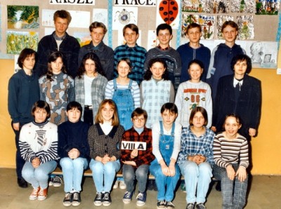 Rok 1997 - pani Krystyna Grabiec z klasą VIIIa